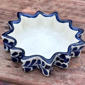 Vintage Hand painted Trinket Dish/Candle Holder!